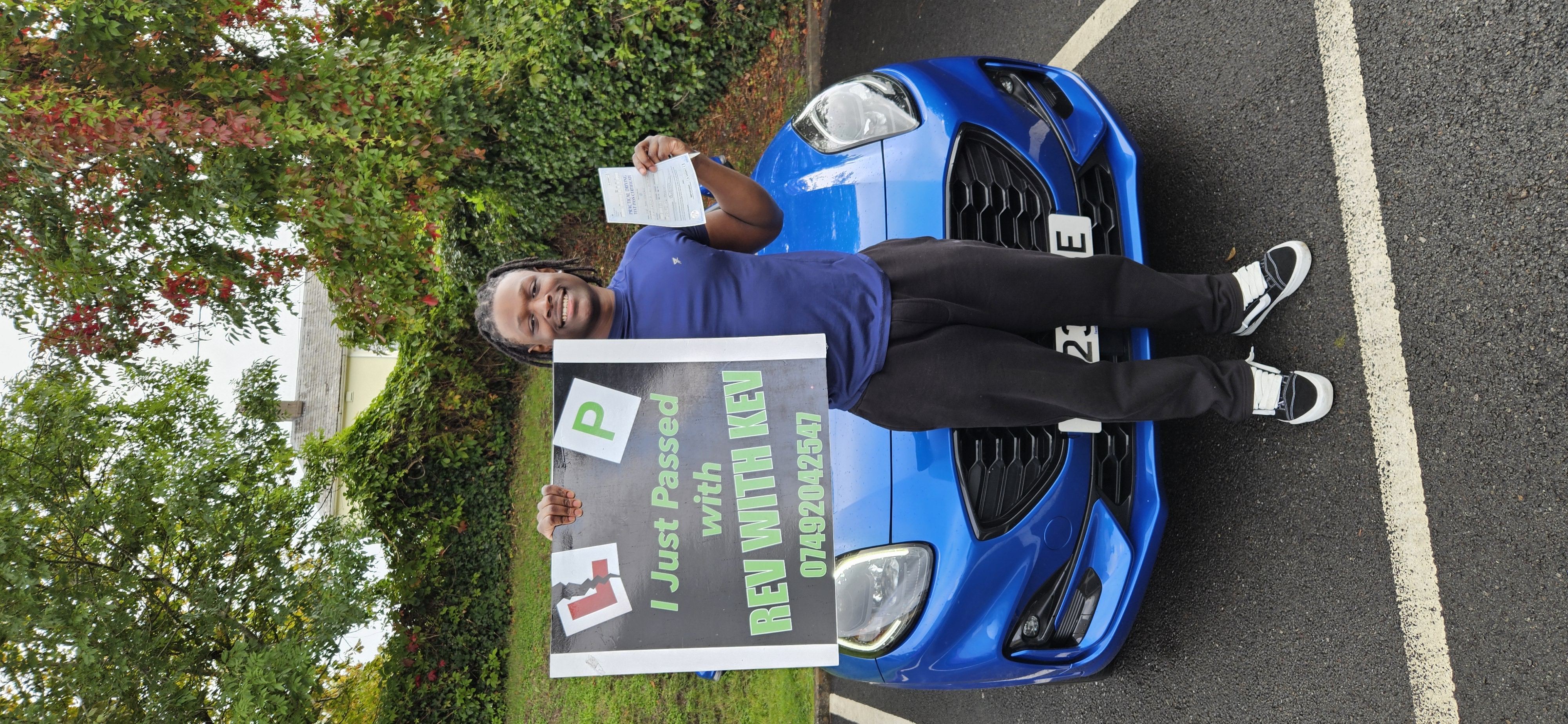 Successful driving test pass 1